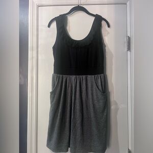 Chic Black and Gray Women's Mini Dress - Size Medium by Anthropologie